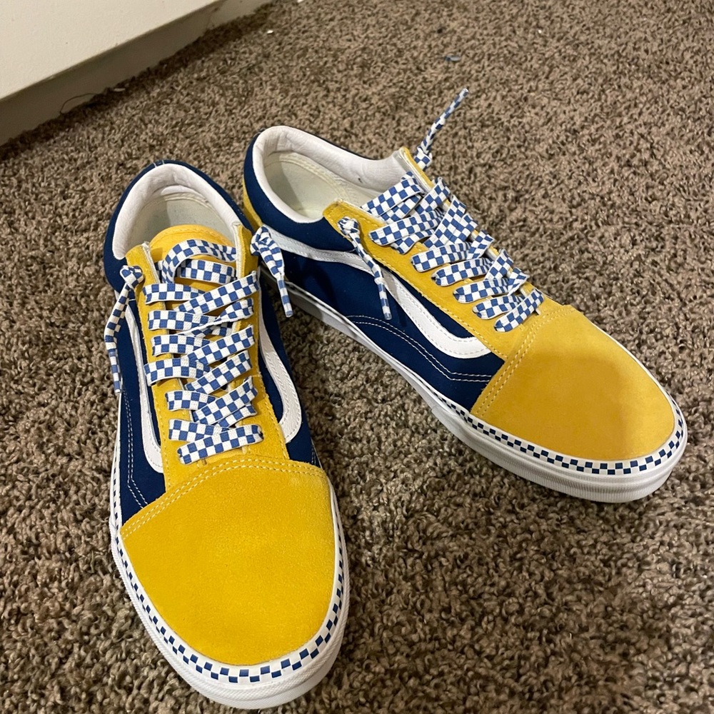 Vans Bold Yellow and Blue Men's Sneakers